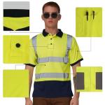 Hi Vis Men's Construction Polo Safety Shirt