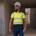 Hi Vis Men's Construction Polo Safety Shirt