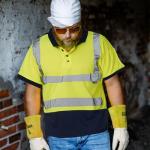 Hi Vis Men's Construction Polo Safety Shirt