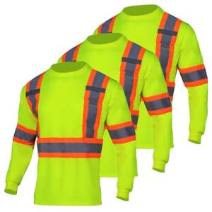 High Visibility Reflective Safety T-Shirt, 3-Pack