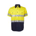 Men's Hi-Visibility Yellow/Navy Short Sleeve Shirt