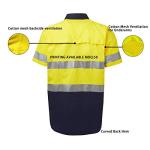 Men's Hi-Visibility Yellow/Navy Short Sleeve Shirt