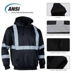 Men's Hi Vis Reflective Safety Hoodie - Class 3