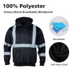 Men's Hi Vis Reflective Safety Hoodie - Class 3