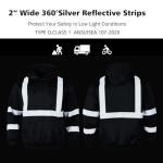 Men's Hi Vis Reflective Safety Hoodie - Class 3