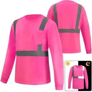 Hi Vis Reflective Long Sleeve Safety Shirt for Men