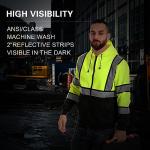 Hi-Vis Hoodie with Zipper and Reflective Trim
