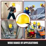 10 Pack Yellow Construction Hard Hats - Adjustable Fit
