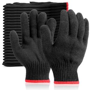 Heat Resistant Black Work Gloves - 12 Pairs