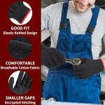 Heat Resistant Black Work Gloves - 12 Pairs
