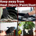 Heat Resistant Black Work Gloves - 12 Pairs