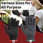 Heat Resistant Black Work Gloves - 12 Pairs