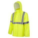 High Visibility Waterproof Rain Coat for Outdoor Safety