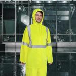 High Visibility Waterproof Rain Coat for Outdoor Safety