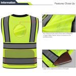 High Visibility Reflective Safety Vests with Pockets