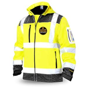 KwikSafety Galaxy SoftShell Reflective Jacket - Hi Viz
