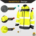 KwikSafety Galaxy SoftShell Reflective Jacket - Hi Viz