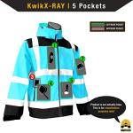 KwikSafety Galaxy SoftShell Reflective Jacket - Hi Viz