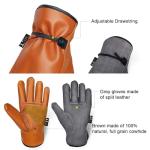 Heavy-Duty Leather Work Gloves for Men and Women