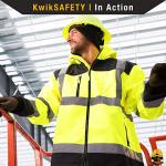 KwikSafety Galaxy SoftShell Reflective Jacket - Hi Viz
