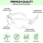TICONN Clear Safety Glasses for Men (3 Pack)