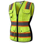 Women's Hi-Vis Reflective Safety Vest, 9 Pockets