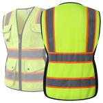 Women's Hi-Vis Reflective Safety Vest, 9 Pockets
