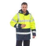 Men's Waterproof Hi-Vis Reflective Rain Jacket