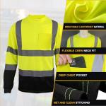 High Visibility Long Sleeve Safety Shirts for Men