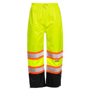 JORESTECH High Visibility Two-Tone Safety Rain Pants with Reflective Stripes Yellow-Black
