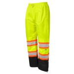 JORESTECH High Visibility Two-Tone Safety Rain Pants with Reflective Stripes Yellow-Black