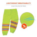 Ergodyne unisex adult Class Two-tone Reflective Safety Pants, Lime, 4X-Large-5X-Large