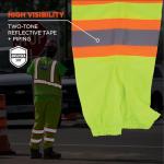 Ergodyne unisex adult Class Two-tone Reflective Safety Pants, Lime, 4X-Large-5X-Large