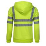 High Visibility Men's Hoodie with Reflective Stripes