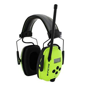 High-Visibility AM/FM Radio Earmuffs - Bright Yellow/Green