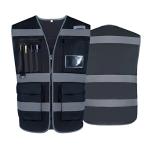 Hi-Vis Reflective Safety Vest with 8 Pockets