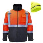 JORESTECH Reflective Waterproof Safety Bomber Jacket & Beanie