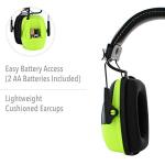 High-Visibility AM/FM Radio Earmuffs - Bright Yellow/Green