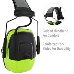 High-Visibility AM/FM Radio Earmuffs - Bright Yellow/Green