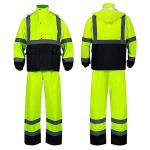 High Visibility Waterproof Rain Suit with Hood