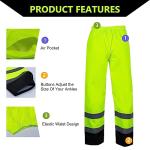 High Visibility Waterproof Rain Suit with Hood