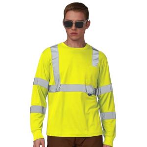 Hi-Vis Long Sleeve Reflective Safety T-Shirt