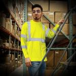 Hi-Vis Long Sleeve Reflective Safety T-Shirt