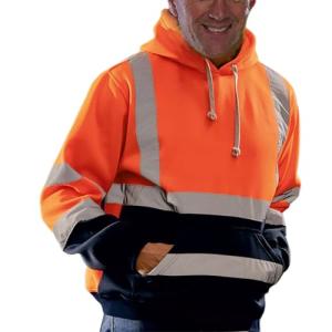 High Visibility Hoodie with Reflective Stripes