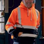 High Visibility Hoodie with Reflective Stripes