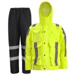Oumurs Hi-Vis Waterproof Rain Gear for Men