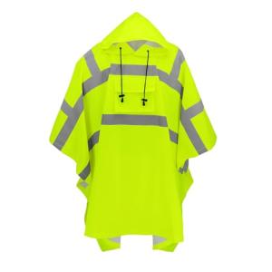 High-Visibility Yellow/Green Rain Poncho - One Size