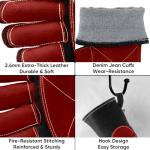 TICONN 16" Heat-Resistant Welding Gloves - Black/Red