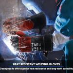 TICONN 16" Heat-Resistant Welding Gloves - Black/Red