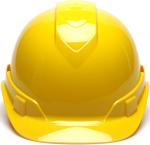 Pyramex Yellow Cap Style Hard Hat with Ratchet Suspension